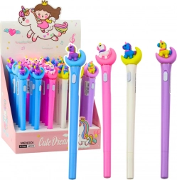 Svjetleća kemijska olovka Jednorog na mjesecu s plavom tintom 0,7 mm