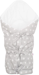 Klasična vezna povojnica New Baby Zvjezdice sivo-bijela