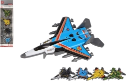 Set mlaznih aviona 4 kom s metalnim tijelom i povratnim navijanjem, mix boja, 10 cm