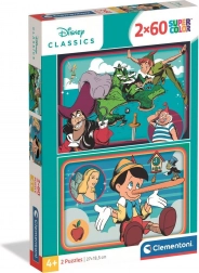 Puzzle Disney klasične bajke 2×60 dijelova CLEMENTONI