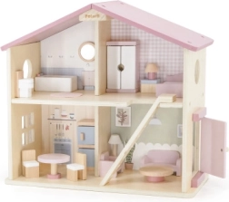 Viga PolarB veliki drveni kućica za lutke, 17 dijelova
