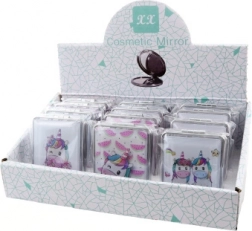 Džepno preklopno zrcalo s jednorozima s pijeskom i šljokicama