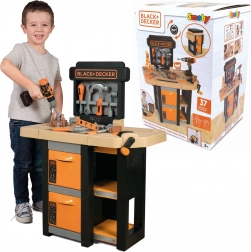 Smoby BLACK+DECKER dječji otvoreni radni stol Bricolo, 37 dijelova