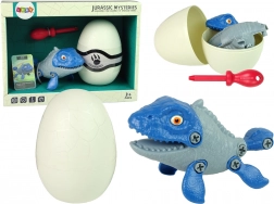 Set dinosaur mosasaurus s jajetom DIY sa odvijačem – plava