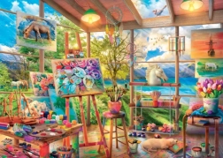 dino puzzle slikarski atelje 2000 dijelova