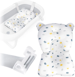 Jastučić za dječju kadicu RICOKIDS – brzo sušeća ergonomična podloga, bijelo‑plava