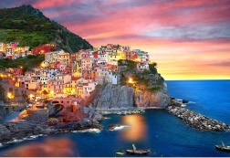 Puzzle Manarola u sumrak Italija 2000 dijelova