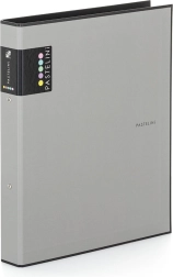 Registrator A4 PASTELINI, sivi, 2-prstenasti laminirani