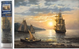 Dijamantno slikanje – jedrilica 30 × 40 cm