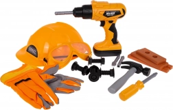 Dječji set alata s kacigom, 20 dijelova
