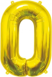 Foli balon broj 0 zlatni 85 cm GoDan