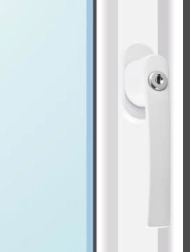 Prozorska kvaka sa zaključavanjem na ključ – bijela