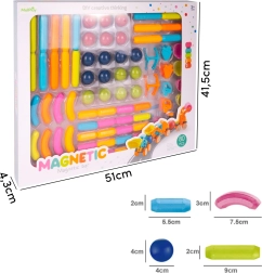 Magnetic 3D Building Set, 80 Pieces