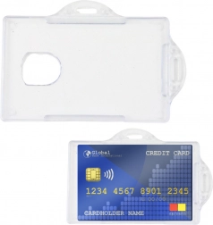 Prozirna horizontalna futrola za identifikator od tvrde plastike