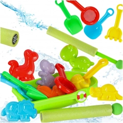 Dječji brodić s igračkama za pijesak i vodeni pištolj