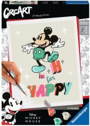 Slikanje po brojevima RAVENSBURGER CreArt – MICKEY MOUSE: H is for Happy, 13 × 18 cm