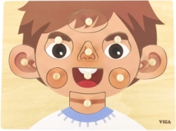 Drvena slagalica-umetaljka lice za djecu VIGA