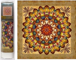 Dijamantno slikanje 7D – zlatna mandala 30 × 30 cm