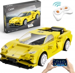 Konstrukcijski set CaDA EVO Race Car – žuti RC trkaći auto 289 dijelova, Dual Mode