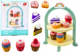 Slatka torta Cupcake set Drveni stalak
