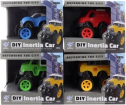 Vijčani auto s velikim kotačima na zamašnjak