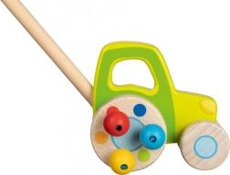 Drveni traktor na štapu za djecu GOKI