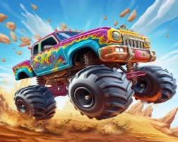 Dijamantno slikanje monster truck 30 × 40 cm