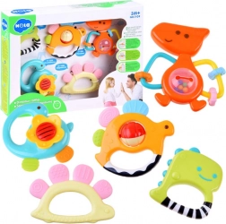 Set 5 zvečkica i grickalica Dinosaurusi