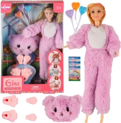 Woopie Royal lutka u kostimu ružičastog medvjedića – park zabave