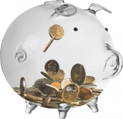 Prozirna staklena kasica prasica Ruhhy