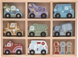 Set drvenih autića s policom 2Kids Toys