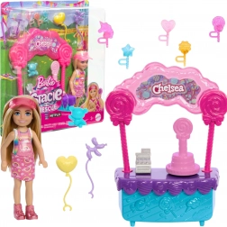 Barbie Chelsea plavuša – štand s lizalicama igraći set