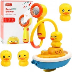 kupaonski set patkica s prskajućim tušem i brodićem