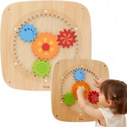 viga drvena zidna ploča s obojenim zupčanicima