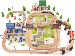 2Kids Toys drvena željeznička pruga Grad i selo 200 dijelova