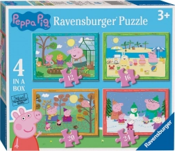 Puzzle Ravensburger Peppa Pig – godišnja doba 4u1 (12–24 dijela)