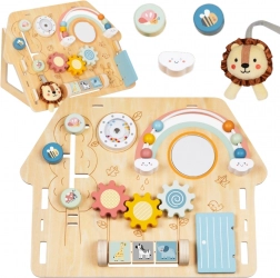 drvena manipulativna ploča kućica za djecu