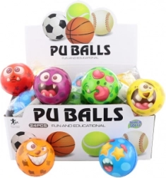 Pjenasta loptica s licima 7 cm