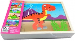 Drvene puzzle – dinosauri, 4 životinje
