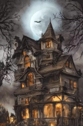 Dijamantno slikanje ukleta kuća 30 × 40 cm