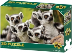 3D puzzle Lemuri 100 dijelova