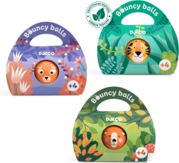 Loptica za skakanje od prirodne gume s motivom divljih životinja DJECO
