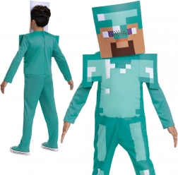 dječji kostim Steve u dijamantnom oklopu Minecraft 127–136 cm (7–8 godina)