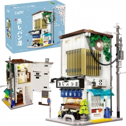 Konstruktorski set CaDA japanska trgovina s parnim pogačicama s LED rasvjetom, 1108 dijelova