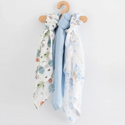 pamučne pelene s printom za dječake 70 × 80 cm, 3 kom