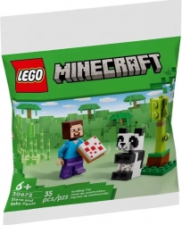 Konstrukcijski set Minecraft Steve i mala panda