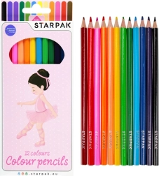 Ballerina colored pencils, set of 12 colors