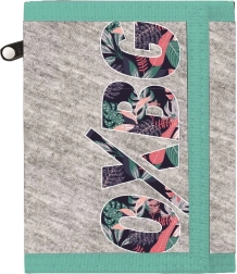 Tekstilni novčanik OXY Grey Tropical s čičak-zatvaranjem