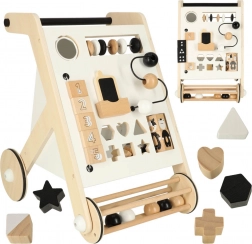 Drveno hodalo s interaktivnom pločom i kutijom za sortiranje