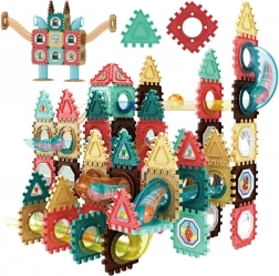 Magnetične građevne kocke 3D WOOPIE – kuglična staza 128 dijelova